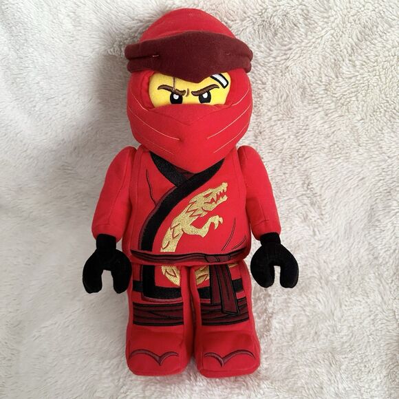 Lego Ninjago Kai Ninja Warrior 13" Plush Character Red Cut Tag - Picture 1 of 5